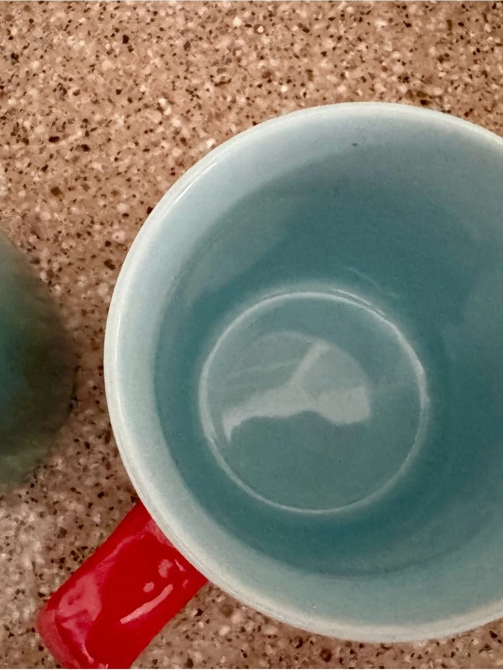 Starbucks 2024 Holiday Teal Green Marble Mugs with Red Handle - Set of 2 (11oz)
